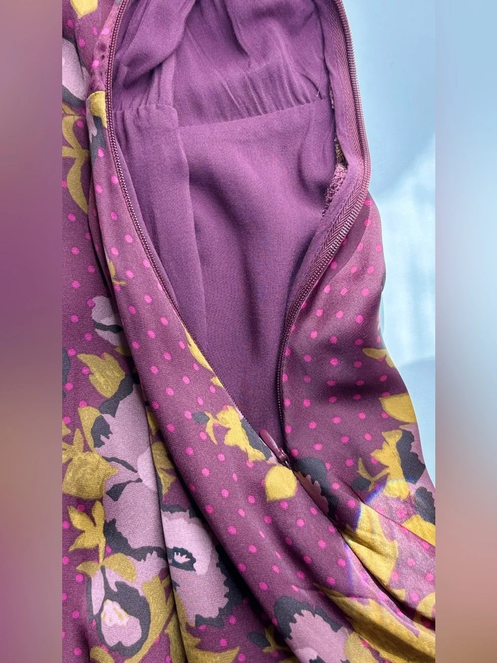 Free People Morning Light Floral Mini Dress Purple Size 4 NWT
